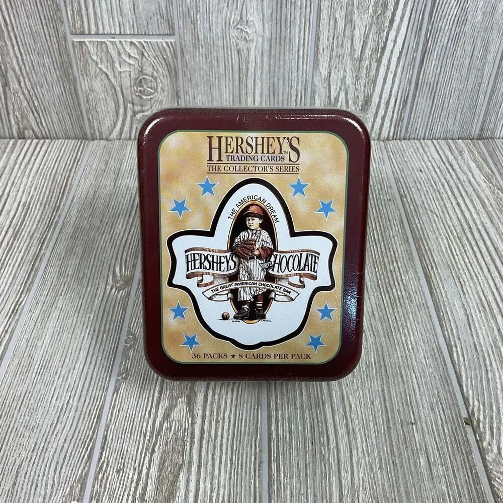 1995 Hershey’s Trading Cards Collector’s Series Sealed in Tin Box 36 Packs Dart